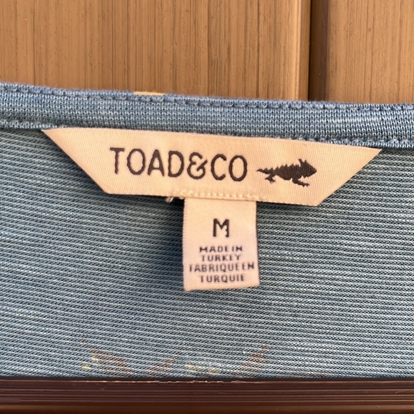 Toad&Co Cue Wrap Dress  Women's Medium Glacier Spray Print New - Picture 5 of 13